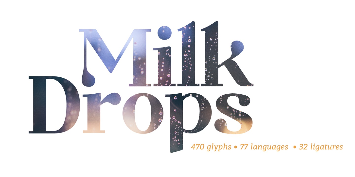 Шрифт Milk Drops